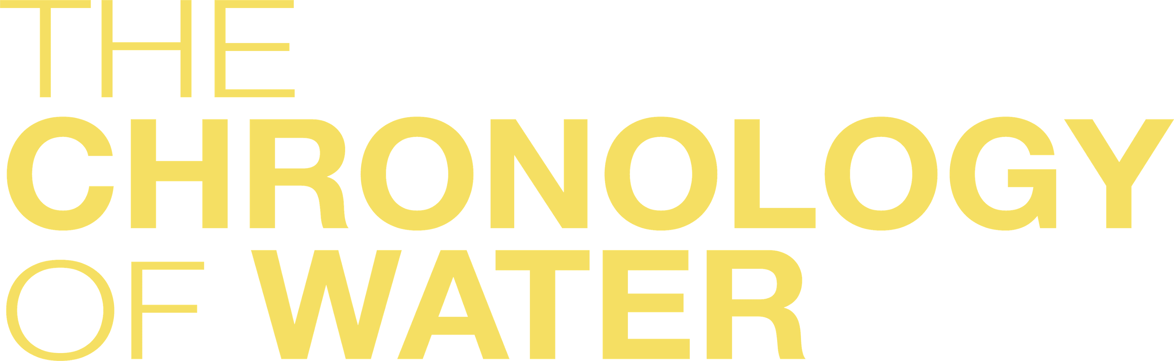 The Chronology of Water logo