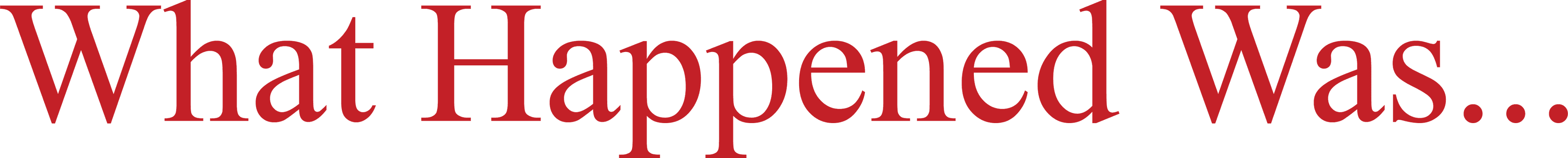 What Happened Was... logo