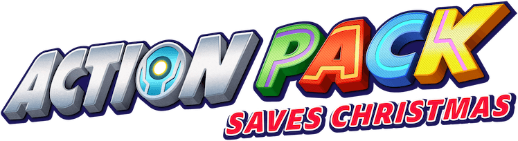 The Action Pack Saves Christmas logo