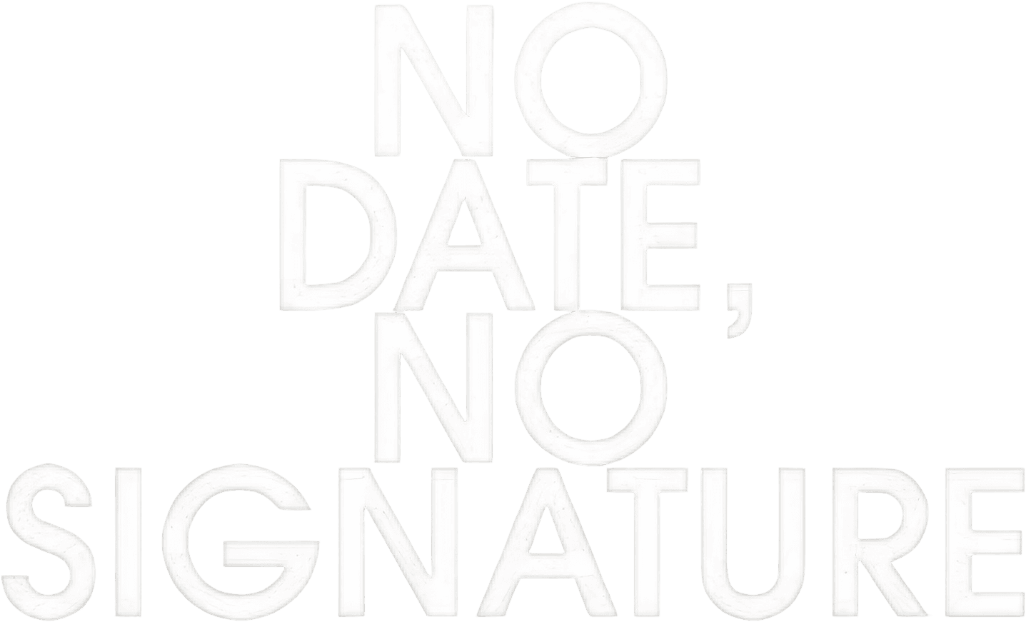 No Date, No Signature logo