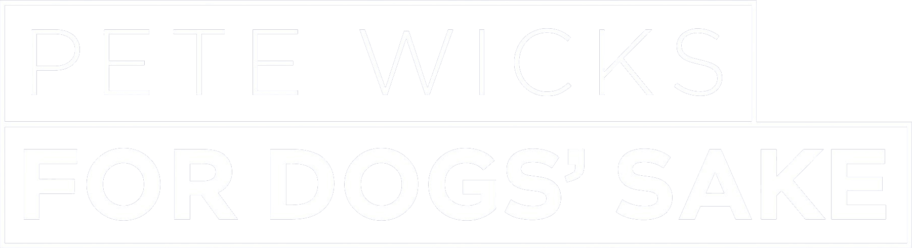 Pete Wicks: For Dogs’ Sake logo