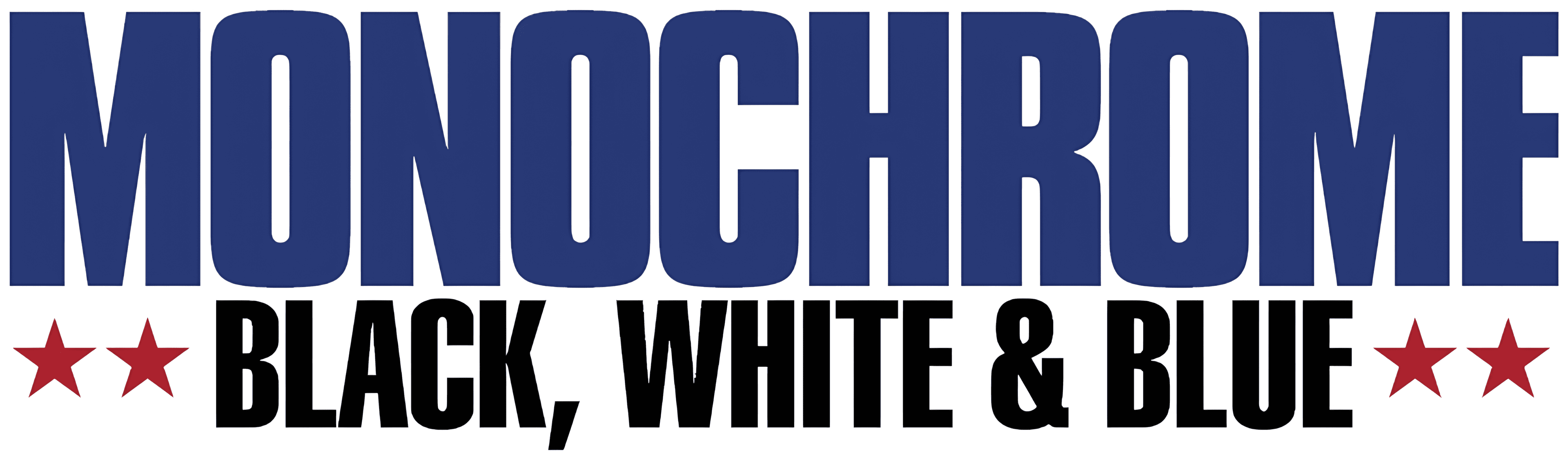 Monochrome: Black, White & Blue logo