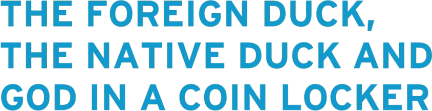 The Foreign Duck, the Native Duck and God in a Coin Locker logo