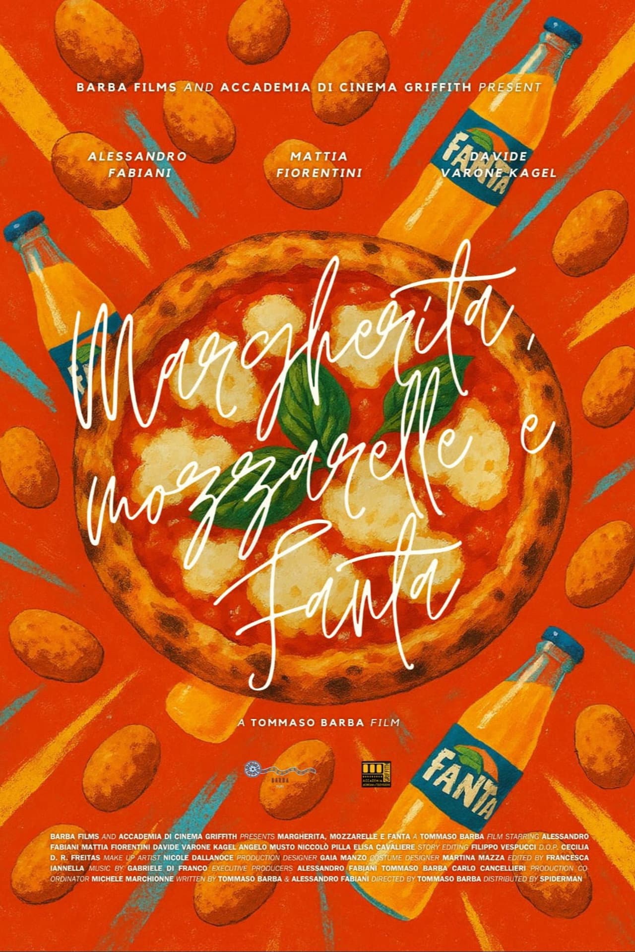 Margherita, mozzarelle and Fanta