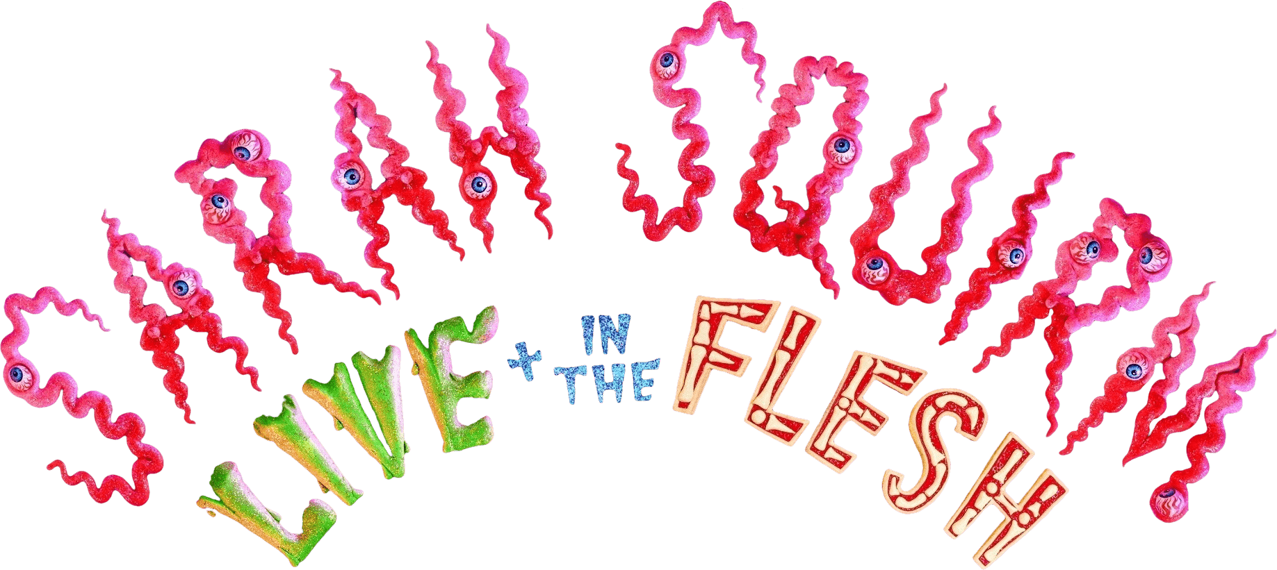 Sarah Squirm: Live + in the Flesh logo