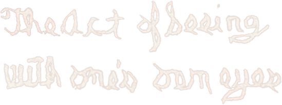 The Act of Seeing with One's Own Eyes logo